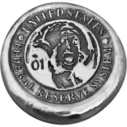 1 oz Rethinking The Dollar Silver Round - Instagram