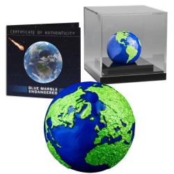 2022 3 oz Blue Marble - Green Planet Earth Silver Coin