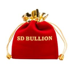 SD Bullion Red and Gold Velvet Holiday Bag 