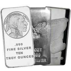 10 oz Silver Bullion Bars (Generic) | Lowest Price Online