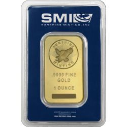 1 oz Sunshine Mint Gold Bar In Certicard