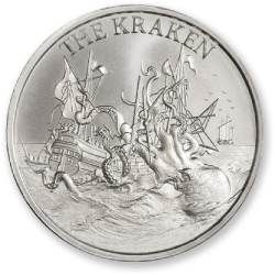 1 oz Intaglio Mint Kraken Silver Round