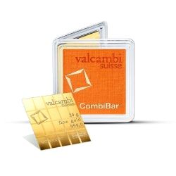 20 x 1 g Valcambi Gold CombiBar - In Assay | Free Shipping