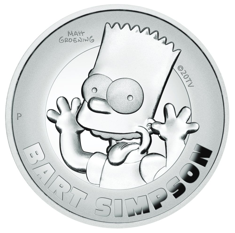 2022\u00202\u0020oz\u0020Bart\u0020Simpson\u0020High\u0020Relief\u0020Silver\u0020Coin