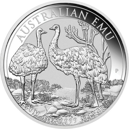 2019\u00201\u0020oz\u0020Australian\u0020Emu\u0020Silver\u0020Coin