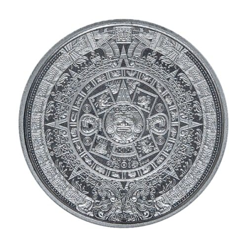 1\u002F10\u0020oz\u0020Aztec\u0020Calendar\u0020Silver\u0020Round
