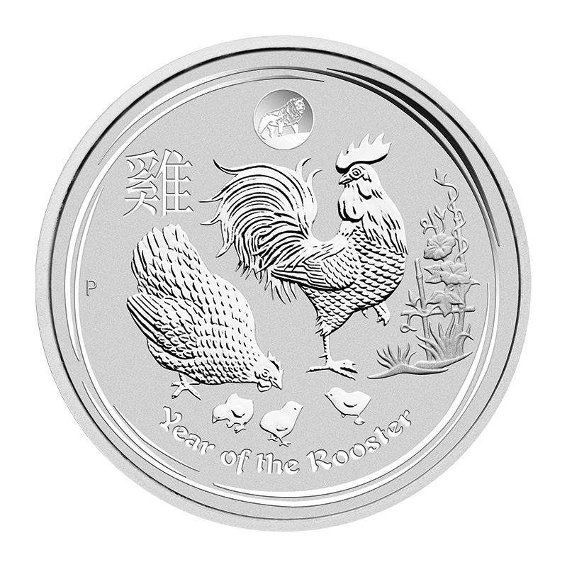 2017\u00201\u0020oz\u0020Australian\u0020Lunar\u0020Series\u0020Rooster\u0020\u002D\u0020Lion\u0020Privy\u0020Silver\u0020Coin