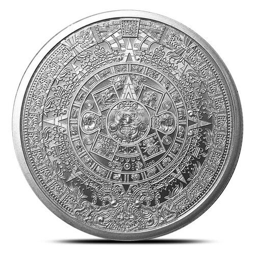 1\u0020oz\u0020Aztec\u0020Calendar\u0020Silver\u0020Round