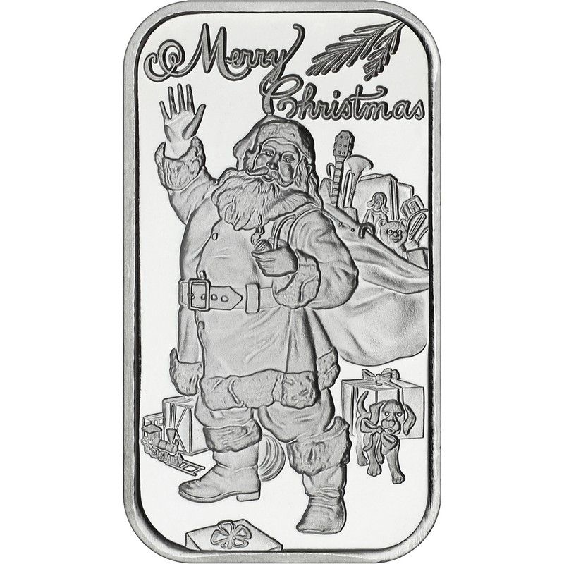 1\u0020oz\u0020Waving\u0020Santa\u0020Claus\u0020Silver\u0020Bar