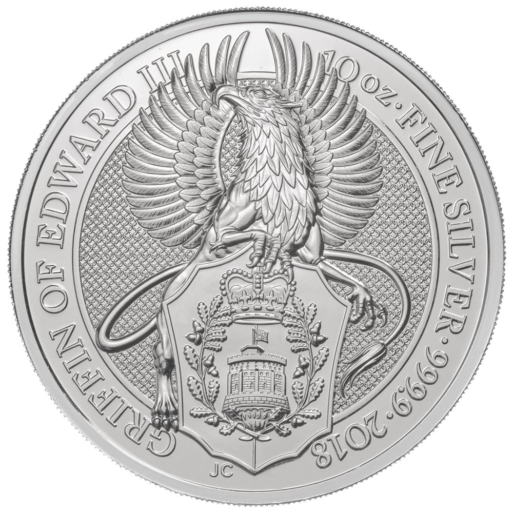 2018\u002010\u0020oz\u0020Silver\u0020Queen\u0027s\u0020Beasts\u0020Griffin\u0020of\u0020Edward