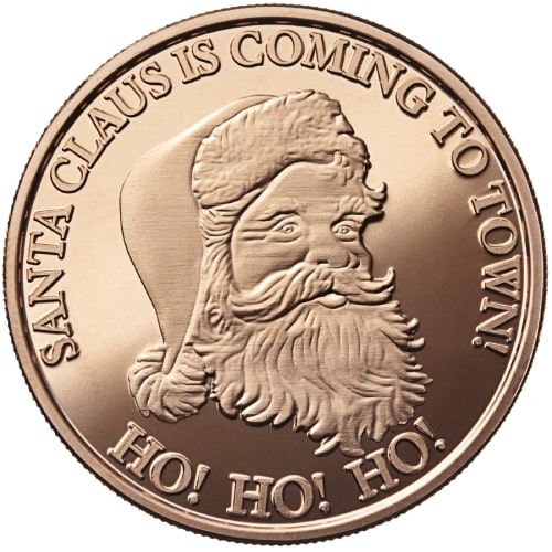 1\u0020oz\u0020Christmas\u0020Santa\u0020Copper\u0020Round