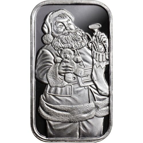 1\u0020oz\u0020Santa\u0020Claus\u0020Silver\u0020Bar