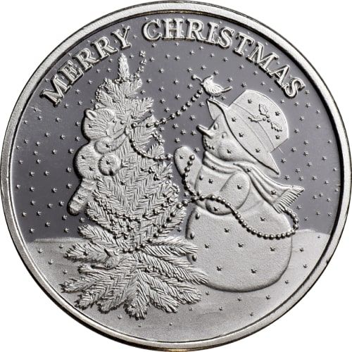 1\u0020oz\u0020Snowman\u0020Christmas\u0020Tree\u0020Silver\u0020Round