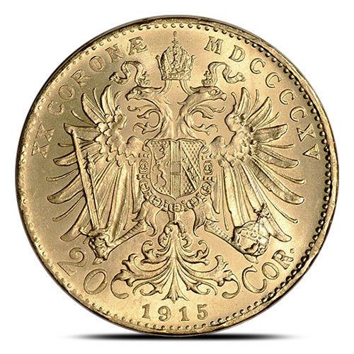 1915\u0020Austrian\u0020Gold\u002020\u0020Corona\u0020BU\u0020\u0028Restrike\u0029