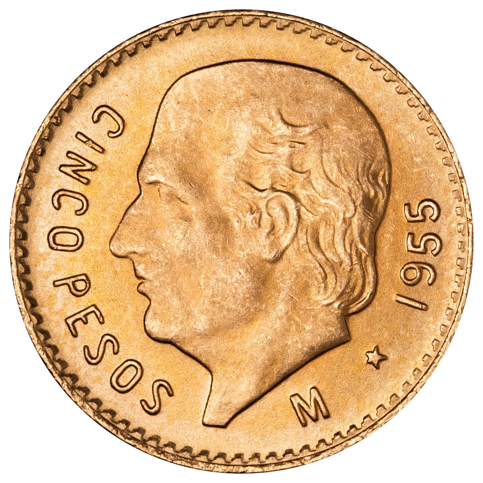 Mexican\u00205\u0020Pesos\u0020Gold\u0020Coin\u0020\u002D\u0020Random\u0020Year