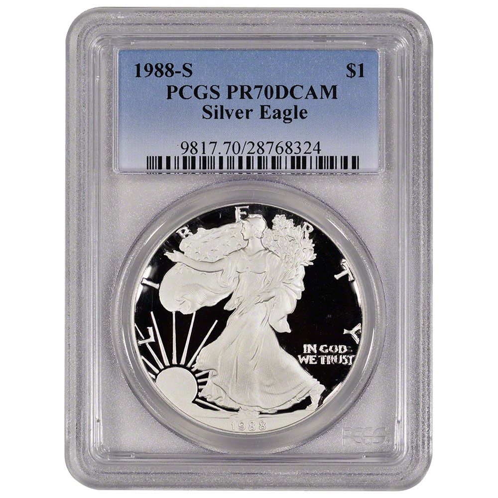 1988\u002DS\u0020PCGS\u0020PR\u002D70\u0020American\u0020Silver\u0020Eagle\u0020Proof\u0020Coin