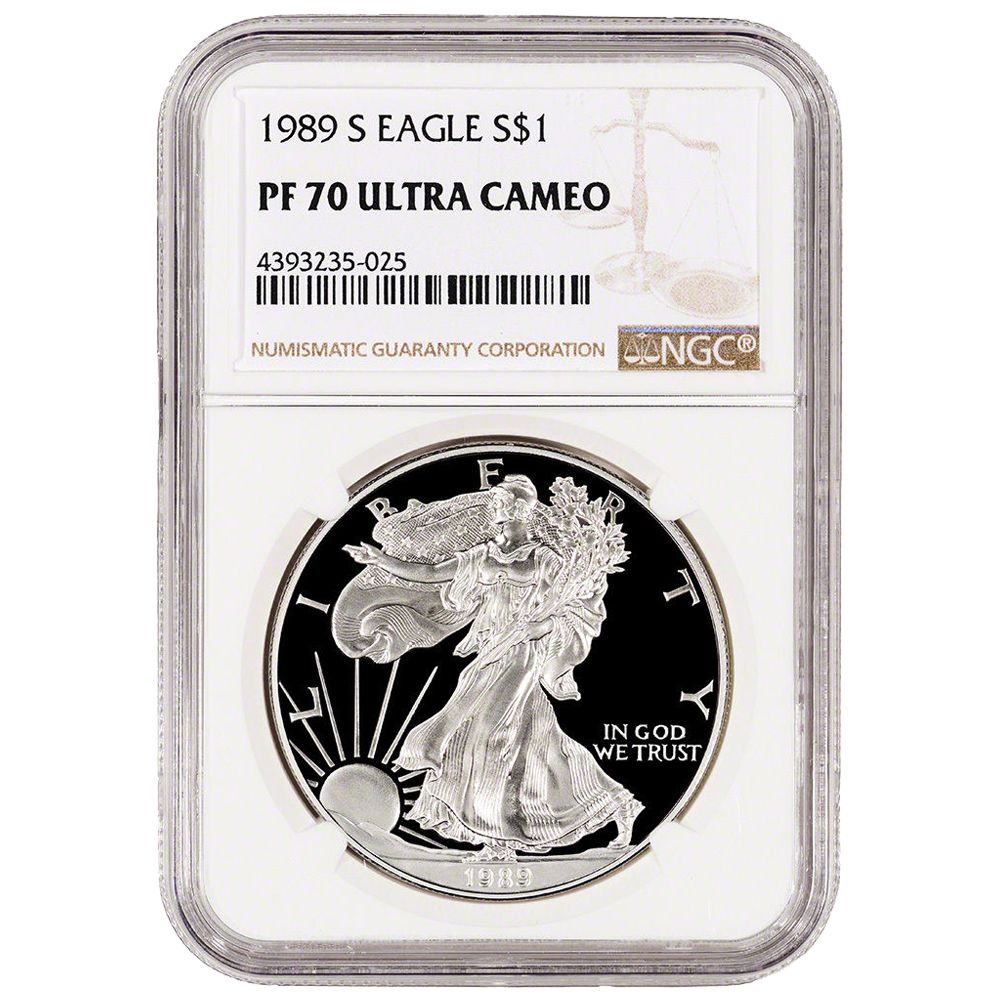 1989\u002DS\u0020NGC\u0020PF\u002D70\u0020Proof\u0020American\u0020Silver\u0020Eagle\u0020Coin