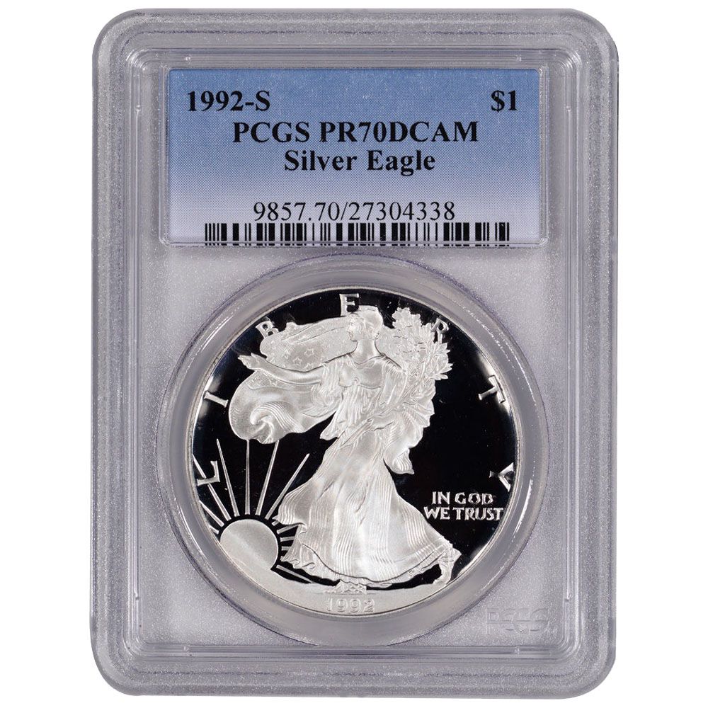 1992\u002DS\u0020PCGS\u0020PR\u002D70\u0020American\u0020Silver\u0020Eagle\u0020Proof\u0020Coin