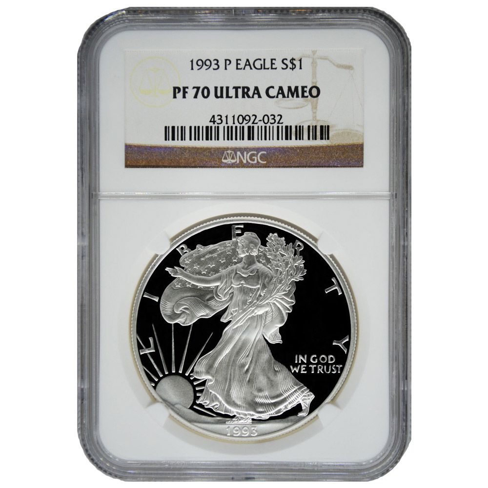 1993\u002DP\u0020NGC\u0020PF\u002D70\u0020Proof\u0020American\u0020Silver\u0020Eagle\u0020Coin