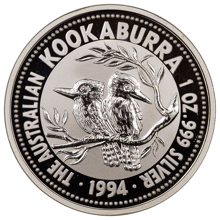 1994\u00201\u0020oz\u0020Australian\u0020Kookaburra\u0020Silver\u0020Coin