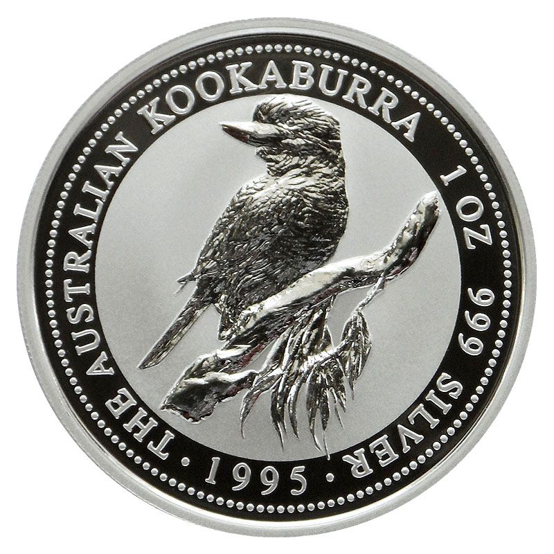 1995\u00201\u0020oz\u0020Australian\u0020Kookaburra\u0020Silver\u0020Coin