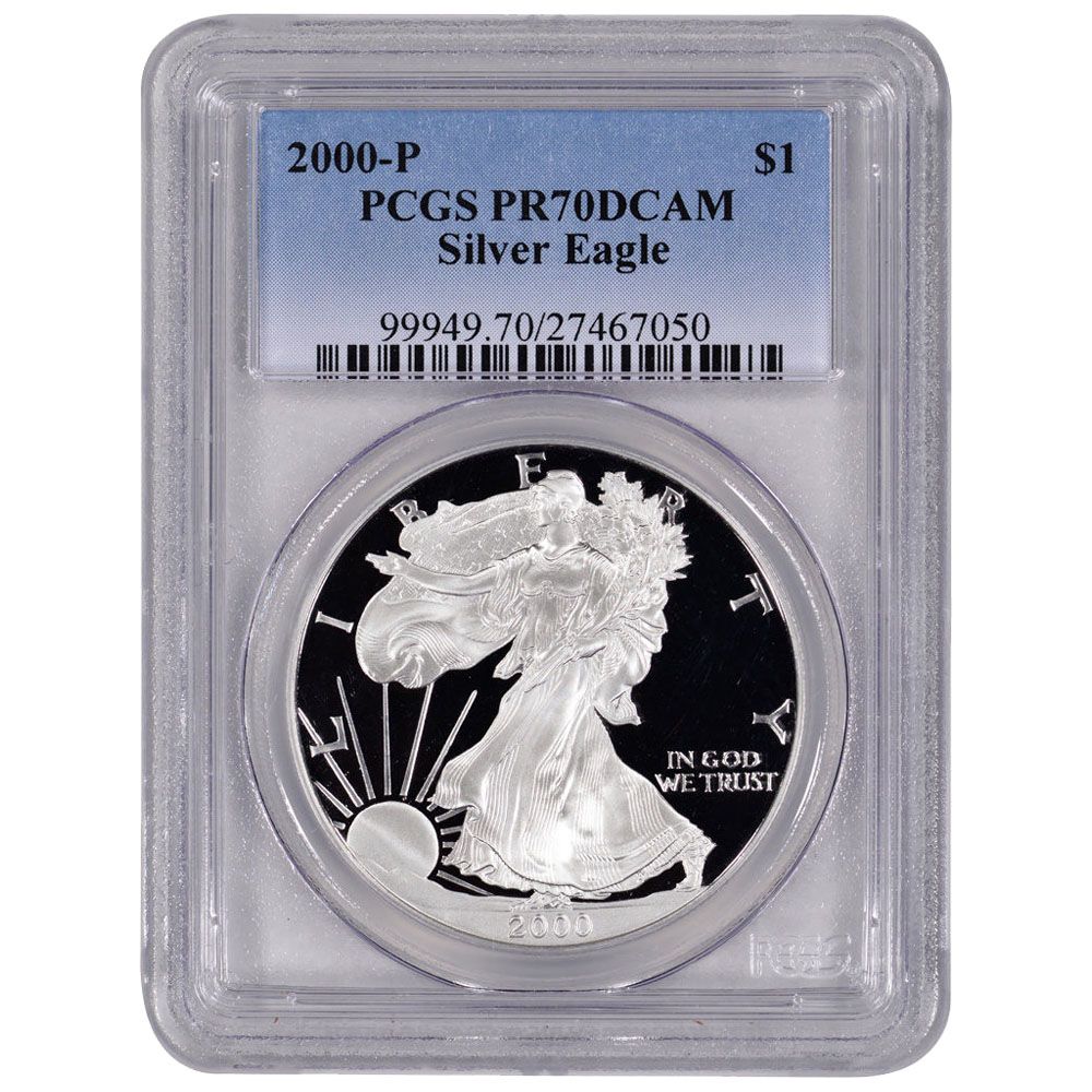 2000\u002DP\u0020PCGS\u0020PR\u002D70\u0020American\u0020Silver\u0020Eagle\u0020Proof\u0020Coin