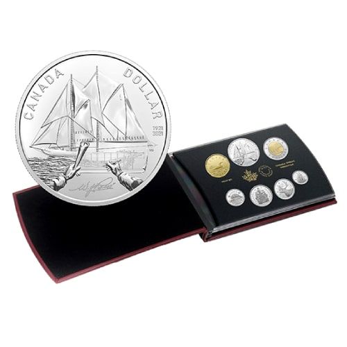 2021\u0020100th\u0020Anniversary\u0020Bluenose\u0020Silver\u0020Dollar\u0020Set