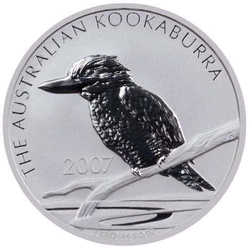 2007\u00201\u0020Kilo\u0020Australian\u0020Kookaburra\u0020Silver\u0020Coin