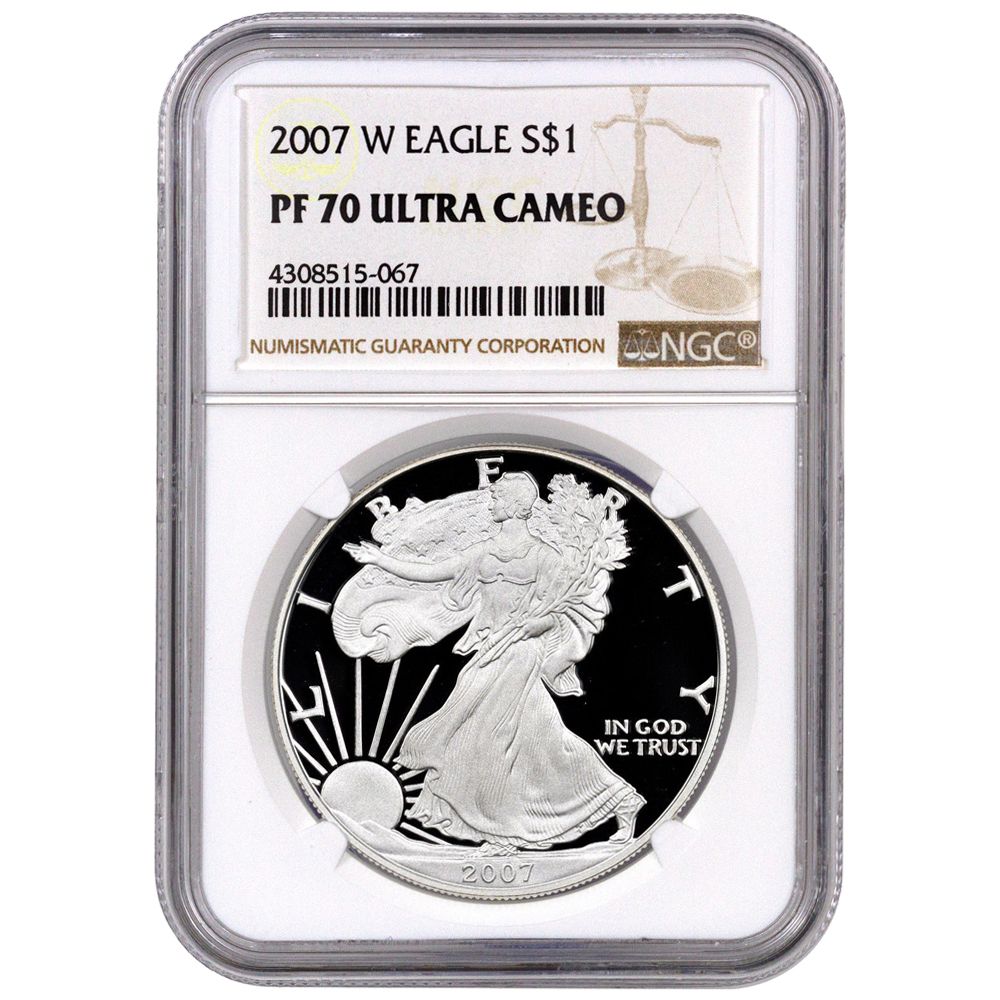 2007\u002DW\u0020NGC\u0020PF\u002D70\u0020Proof\u0020American\u0020Silver\u0020Eagle\u0020Coin