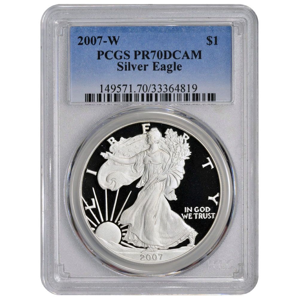 2007\u002DW\u0020PCGS\u0020PR\u002D70\u0020American\u0020Silver\u0020Eagle\u0020Proof\u0020Coin