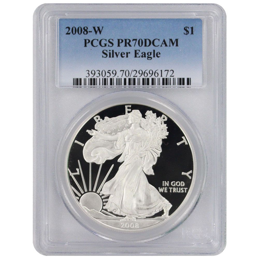 2008\u002DW\u0020PCGS\u0020PR\u002D70\u0020American\u0020Silver\u0020Eagle\u0020Proof\u0020Coin