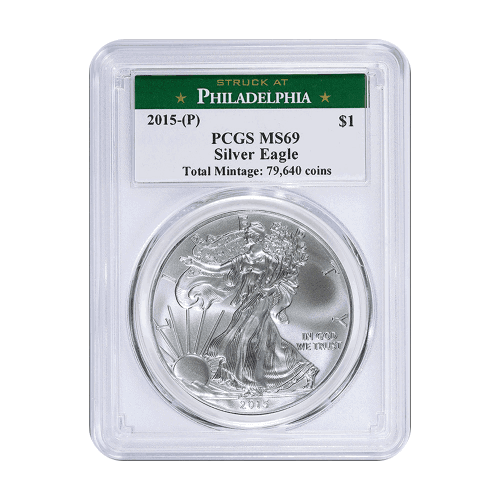 2015\u0020\u0028P\u0029\u0020PCGS\u0020MS\u002D69\u0020American\u0020Silver\u0020Eagle\u0020Coin\u0020\u007C\u0020Philadelphia\u0020Label