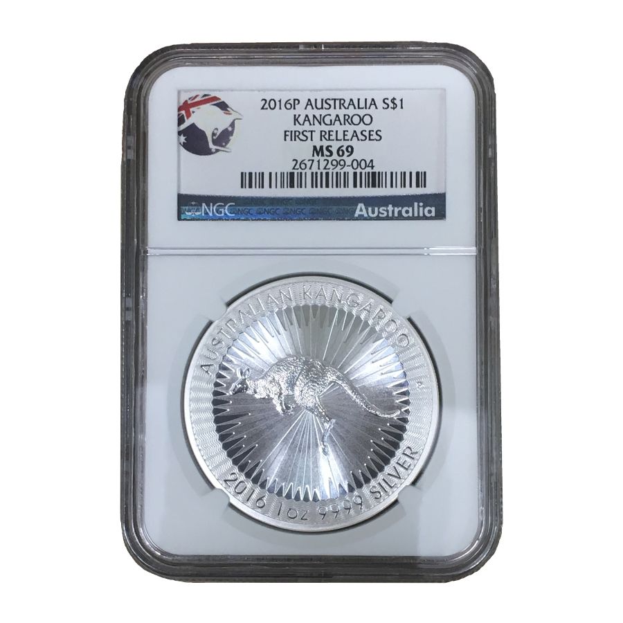 2016\u00201\u0020oz\u0020Australian\u0020Kangaroo\u0020Silver\u0020Coin\u0020NGC\u0020MS\u002D69\u0020First\u0020Releases