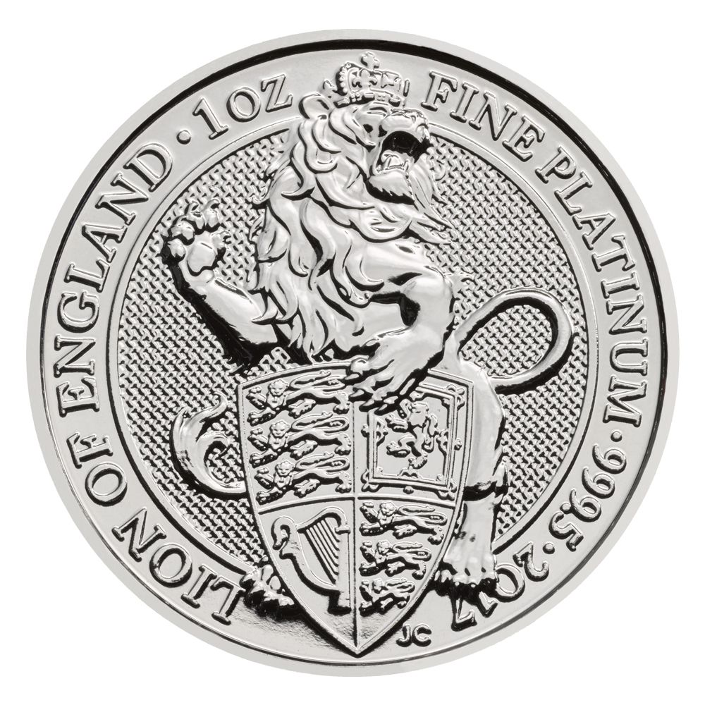 2017\u00201\u0020oz\u0020Queen\u0027s\u0020Beast\u0020Lion\u0020Platinum\u0020Coin