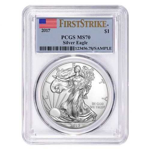2017\u0020PCGS\u0020MS\u002D70\u0020First\u0020Strike\u0020American\u0020Silver\u0020Eagle