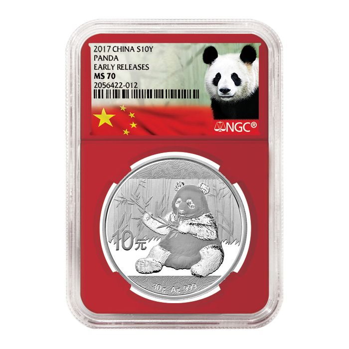 2017\u002030\u0020Gram\u0020Chinese\u0020Silver\u0020Panda\u0020NGC\u0020MS\u002D70\u0020Early\u0020Release\u0020Red\u0020Core