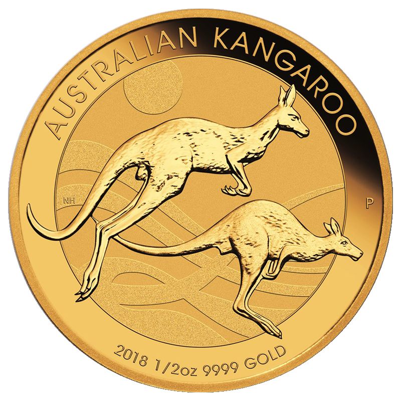 2018\u0020Perth\u0020Mint\u0020Gold\u0020Kangaroo\u0020Coin\u00201\u002F2\u0020oz