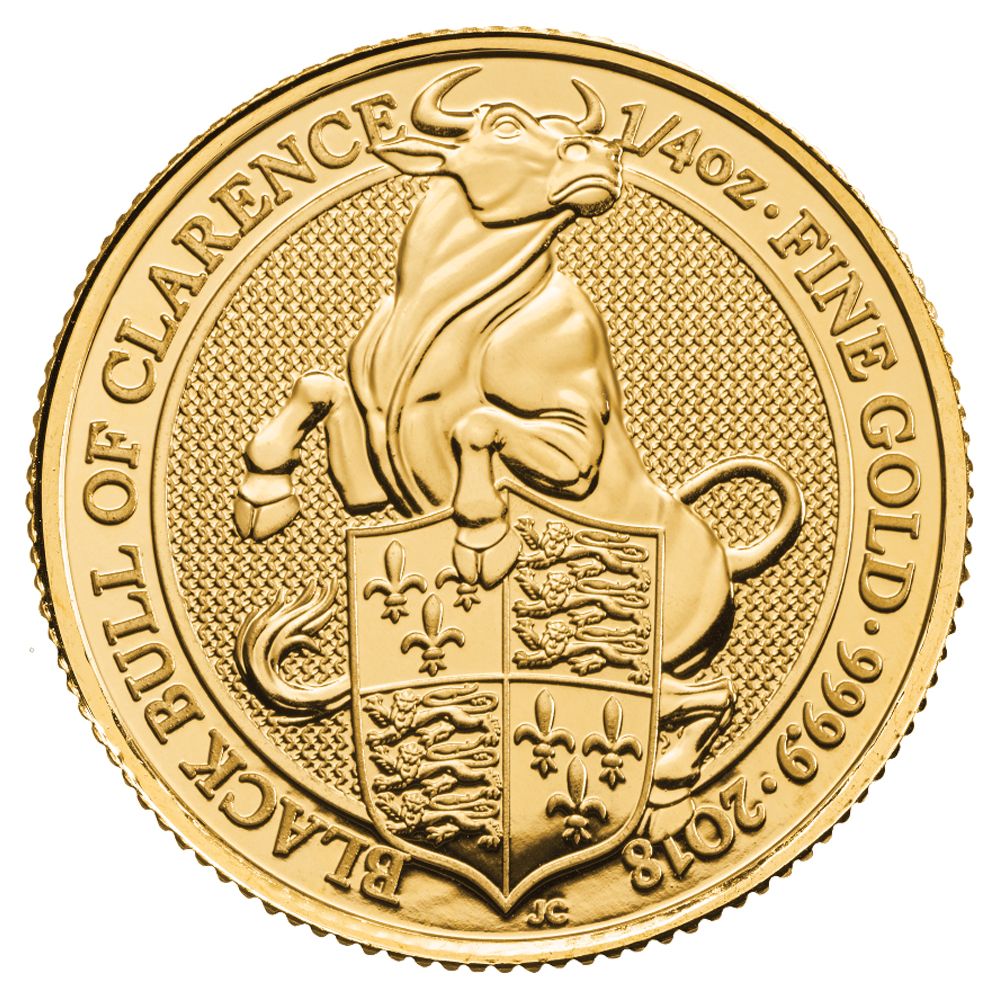 2018\u00201\u002F4\u0020oz\u0020Gold\u0020Queen\u0027s\u0020Beasts\u0020Black\u0020Bull\u0020of\u0020Clarence