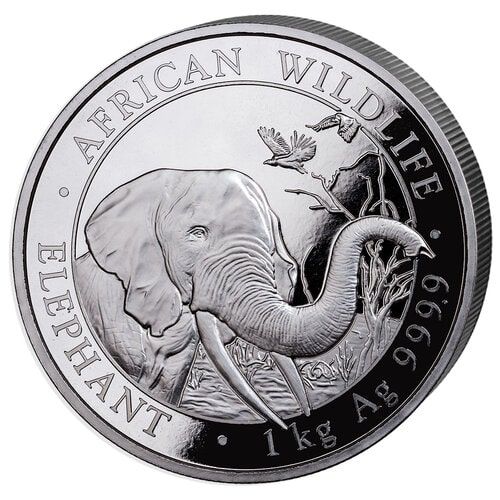 2018\u00201\u0020Kilo\u0020Somalian\u0020Elephant\u0020Silver\u0020Coin