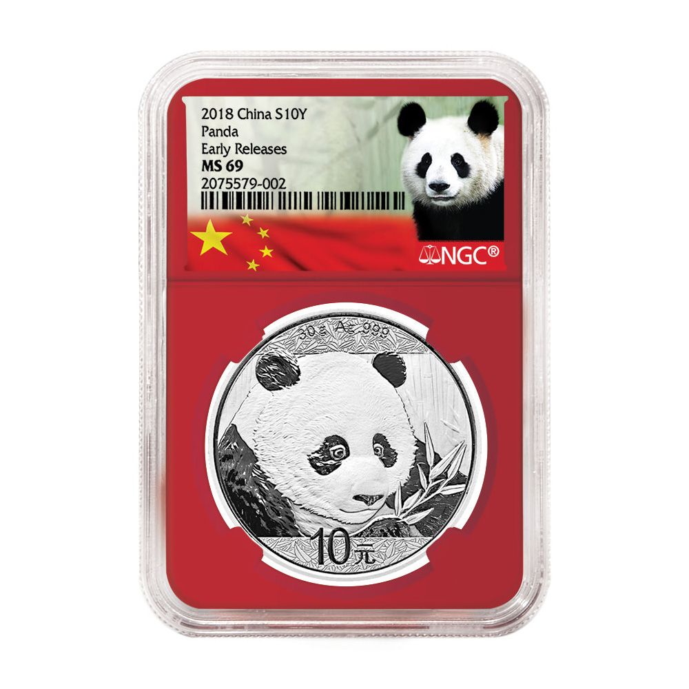 2018\u002030\u0020Gram\u0020Chinese\u0020Silver\u0020Panda\u0020NGC\u0020MS\u002D69\u0020Early\u0020Releases\u0020Red\u0020Core