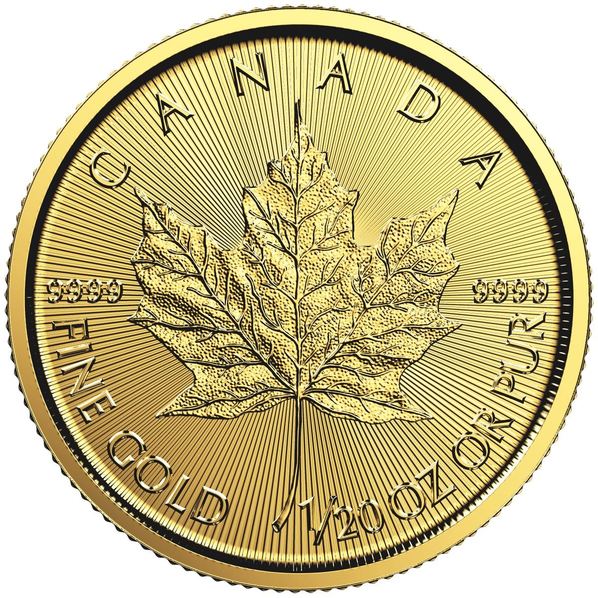 2018\u00201\u002F20th\u0020oz\u0020Canadian\u0020Gold\u0020Maple\u0020Leaf\u0020BU