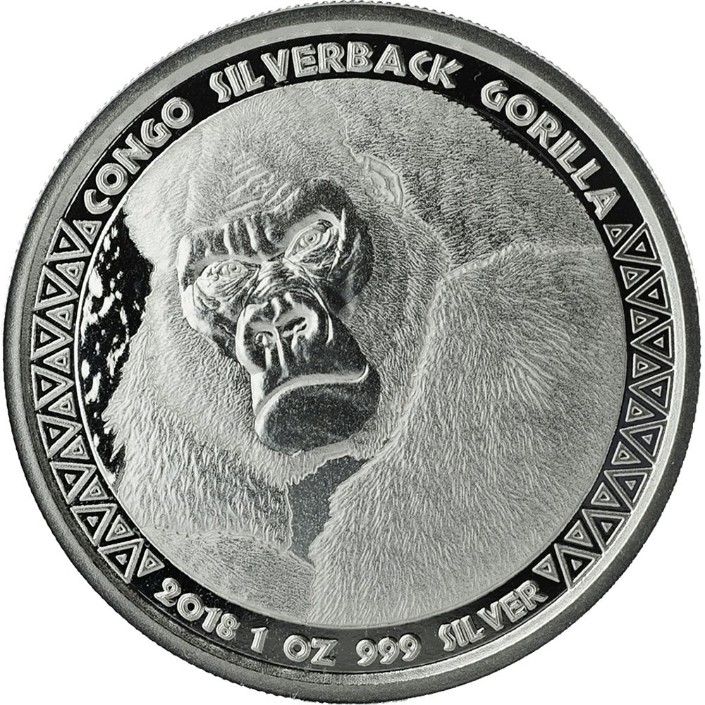 2018\u0020Congo\u0020Silverback\u0020Gorilla\u0020Silver\u0020Coin\u00201\u0020oz