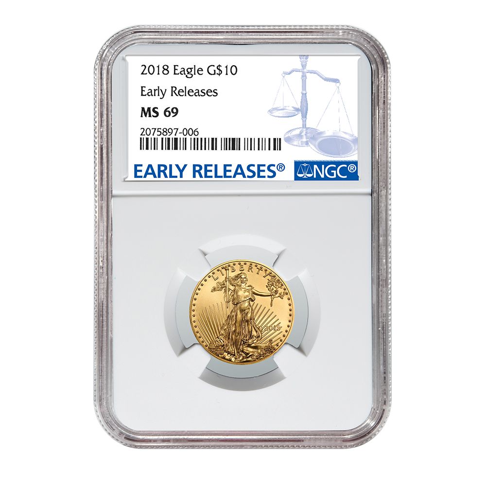 2018\u00201\u002F4\u0020oz\u0020NGC\u0020MS\u002D69\u0020Early\u0020Releases\u0020Gold\u0020American\u0020Eagle