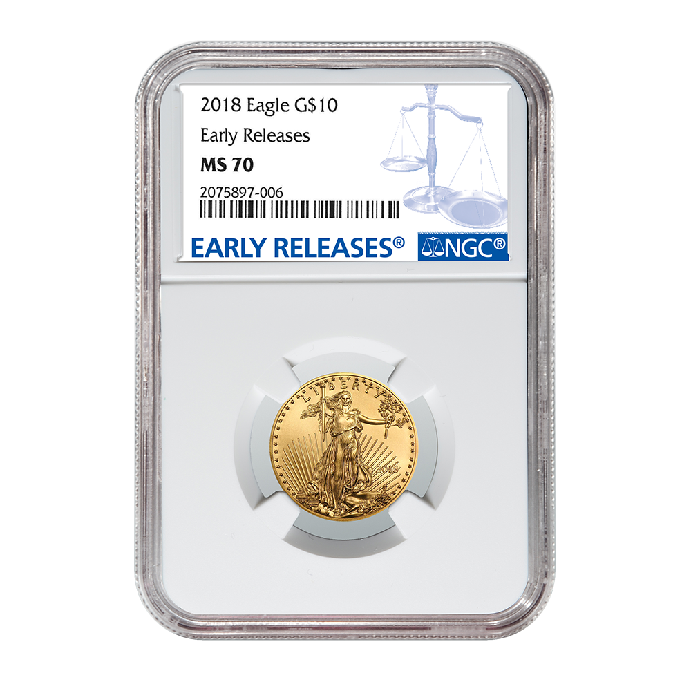 2018\u00201\u002F4\u0020oz\u0020NGC\u0020MS\u002D70\u0020Early\u0020Releases\u0020Gold\u0020American\u0020Eagle