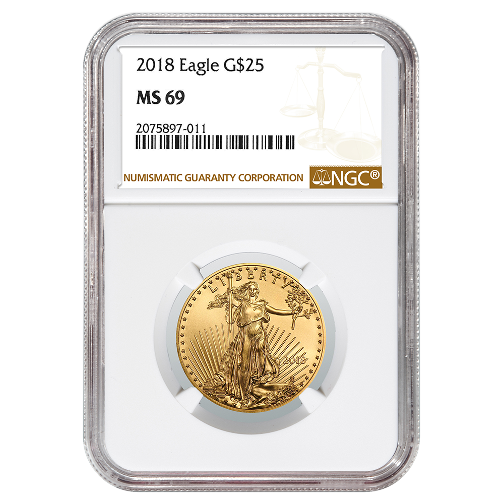 2018\u00201\u002F2\u0020oz\u0020NGC\u0020MS\u002D69\u0020Gold\u0020American\u0020Eagle