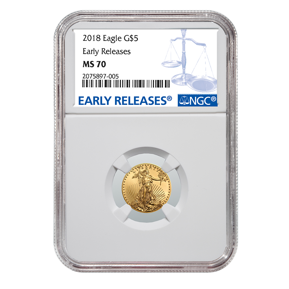 2018\u00201\u002F10\u0020oz\u0020NGC\u0020MS\u002D70\u0020Early\u0020Releases\u0020Gold\u0020American\u0020Eagle