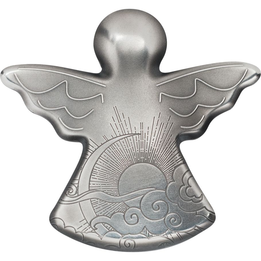 2019\u00201\u0020oz\u0020Palau\u0020My\u0020Guardian\u0020Angel\u0020Silver\u0020Coin