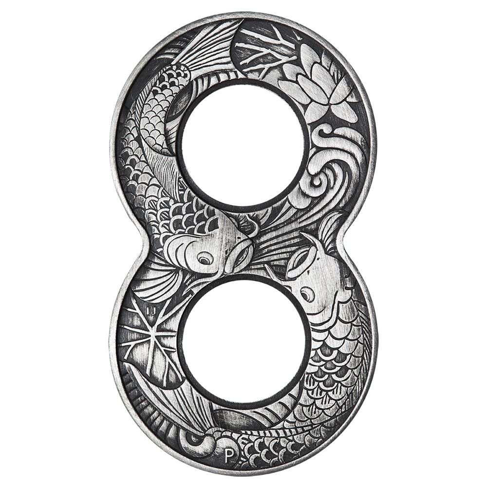 2019\u00202\u0020oz\u0020Figure\u0020Eight\u0020Koi\u0020Fish\u0020Silver\u0020Coin