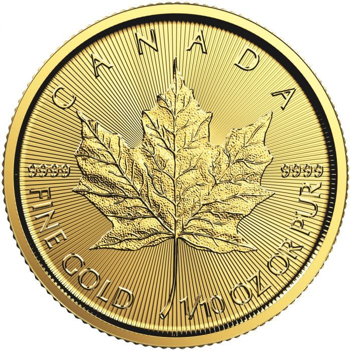 2020\u00201\u002F10\u0020oz\u0020Canadian\u0020Gold\u0020Maple\u0020Leaf\u0020Coin\u0020BU