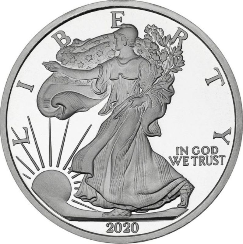 2020\u00205\u0020oz\u0020American\u0020Silver\u0020Eagle\u0020Replica\u0020Round